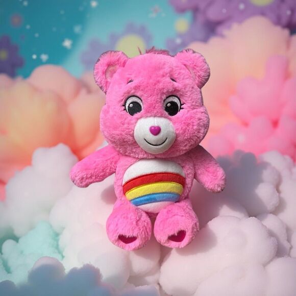 2020 Care Bears Cheer Bear Pink Plush Stuffed Animal 12" - Picture 1 of 5